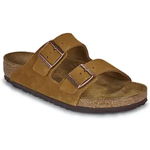 Sandales Birkenstock Arizona Suede Leather Marron 39 1027082 pas cher
