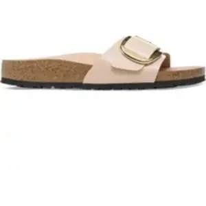 Sandales femme Birkenstock Madrid Big Buckle Natural Leather Patent Be... pas cher