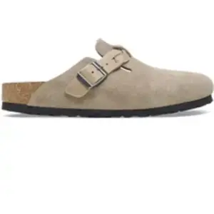 Chaussure Birkenstock Modèle Boston Braided Suede Leat - Coleur Beige pas cher