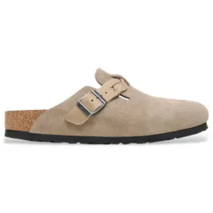 Birkenstock Boston Sabots Régulières En Daim Taupe Pour Femmes EU 36 pas cher