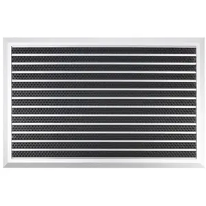 FLOORDIREKT Paillasson en aluminium Spectral Avec brosses 68 x 98 cm pas cher