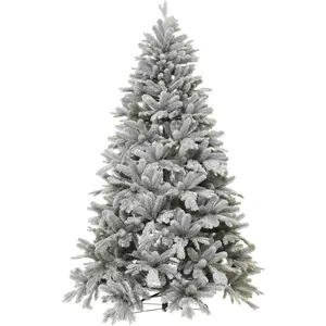 VIVANNO Sapin de Noël polyéthylène NORDMANN Rond, Blanc - 142x210 cm pas cher