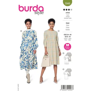 Burda 5948 Patron de couture pour femme Taille 34 à 44 Niveau 3