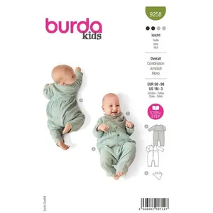 Patron Burda 9258 - Grenouillère et foulard bébé de 56 à 98 cm(...) -