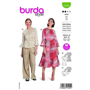 Patron Burda 5884-Blouse & robe(...) - pas cher