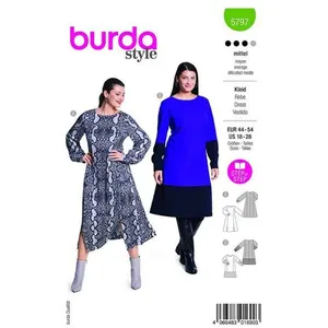 Burda style Patron de couture pour robe trapèze Taille 44-54