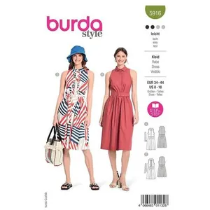 Patron Burda 5916 - Robes féminines du 34 au 44 (FR) (...) -