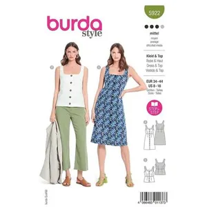 Patron Burda 5922 - Top et robes à bretelles du 34 au 44 (FR)(...) -