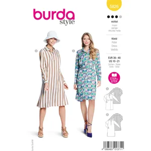 burdastyle Burda Patron de couture 5826 pour robe [Femme Taille 36-48] Niveau 3 Moyen