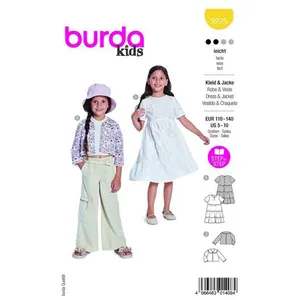 Patron Burda 9225 - Robe a jupe dégradée pour enfants(...) -