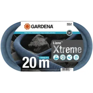 Comparateur de prix : Gardena Liano Xtreme 18480-20 20 m 3/4 pouce noir Set de gaines textiles