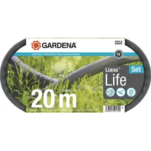 Comparateur de prix : Kit tuyau Liano Life 20m, Ø 13mm + pièces GARDENA System - léger et résistant