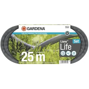 Comparateur de prix : GARDENA Liano Life 18455-20 25 m 1/2 pouce noir Set de gaines textiles