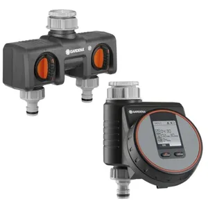 Comparateur de prix : Kit programmateur Flex 1890 + Selecteur 2 circuits 8193 - GARDENA
