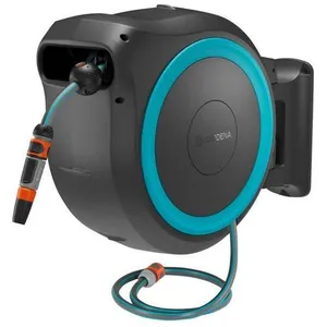Gardena Dévidoir mural PowerRoll XXL 40m 40/18V P4A - Sans batterie - Bleu pas cher