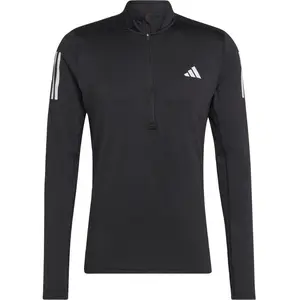 T-shirt adidas Own The Run Half Zip manche longue noir blanc - XL pas cher