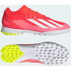 adidas Chaussures de football unisexes X Crazyfast.3 Turf (gazon), rouge et blanc, 42 EU pas cher