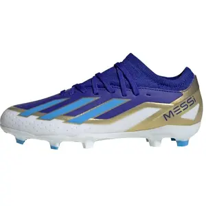 adidas X Crazyfast.3 FG J Messi Basket, Dark Blue/Silver Met./Semi Flash Aqua, 28 EU pas cher