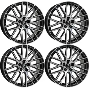 MB Design Jantes KV4 8.5Jx18 ET 45 5x112 Diamant Noir 4-KV48518455RZ-B...