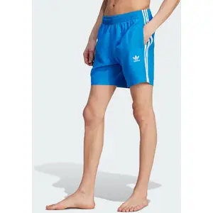 adidas Short de bain Originals Adicolor 3-Stripes - Bleu, Bleu M pas cher