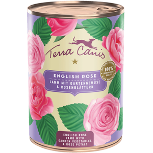 Comparateur de prix : 6 x 400 g Terra Canis Menu Floralis Rose anglaise : agneau, nourriture...