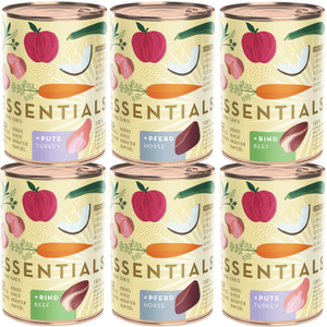 6 x 385 g Terra Canis Essential Mix (3 sortes), nourriture humide pour... pas cher