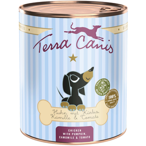 Terra Canis 6 x 800 g Menu pour chiot  - poulet, potiron, camomille, tomate