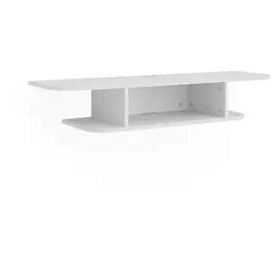 Meuble tv Lorio, Blanc, 105 x 18.2 cm compartiments ouverts, Vicco pas cher