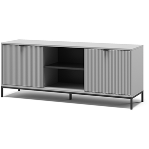 Vicco Meuble tv Eliza, 150x60cm avec 2 portes, Gris/Gris pas cher