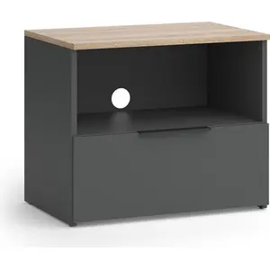Vicco meuble tv, anthracitesonoma, 60x50cm avec tiroir pas cher