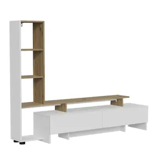 Vicco Meuble TV Tavora, 168.2x120cm avec 2 tiroirs, blanc/chêne pas cher