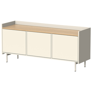 Vicco meuble tv, crème, 140x63cm avec 3 portes pas cher