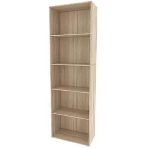 Comparateur de prix : bibliothèque Bob, 60 x 190 cm avec 5 compartiments, Sonoma, Vicco