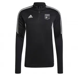 adidas Sweatshirt enfant OL 2022/23 noir 7-8 ans pas cher