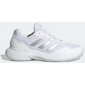adidas Femme Gamecourt 2.0 Tennis Shoes Chaussures, Silver Metallic/Cloud White, 42 2/3 EU pas cher