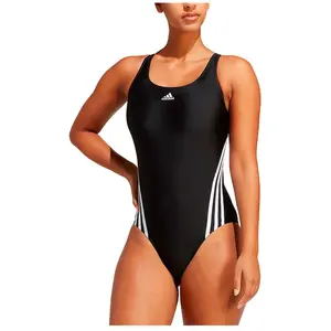 Maillot de bain 1 pièce à 3 bandes femme adidas Noir 44 IB5986