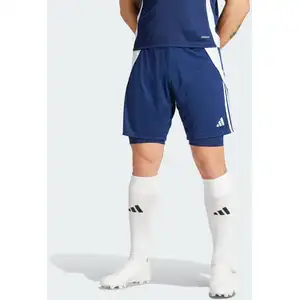 adidas Short d'entraînement 2 en 1 Tiro 24 bleu XL pas cher