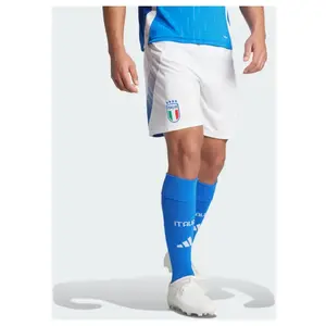 Adidas Italy 24 Home Homme Shorts - Blanc - Taille: XL - Toile de coton - 