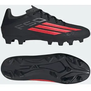 Bottes de football adidas f50 club fg/mg noir/rouge/noir 44 2/3 JR9055 pas cher