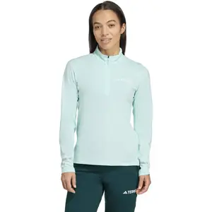 adidas - Terrex Xperior Half Zip LS - T-shirt femme Aqua - L pas cher