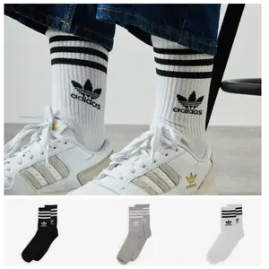Adidas Chaussettes 3 bandes (3 paires) 37-39 MLT15 pas cher