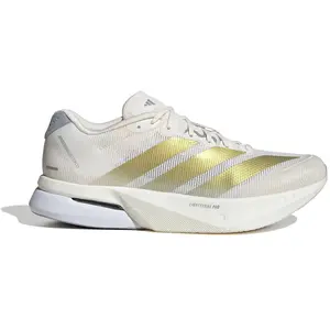 adidas Adizero Boston 13 - Chaussures running homme Core White / Gold Metallic / Halo Silver 48 pas cher