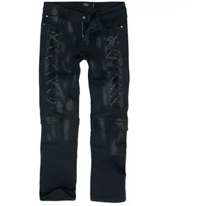 Comparateur de prix : Black Premium by EMP Homme Jean Cargo Slim Noir avec laçage W34L34