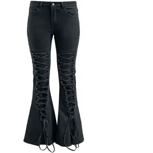 Comparateur de prix : Jean Gothic de Gothicana by EMP - Nicki - W27L32 à W31L32 - pour Femme - noir W29L32