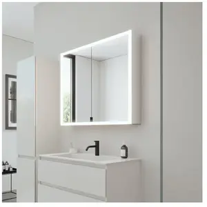 Burgbad RL20 Armoire de toilette, 2 portes, SPVK090F6947G0291, pas cher
