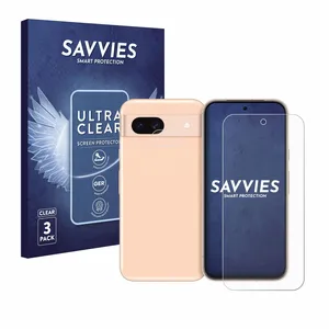 Comparateur de prix : savvies Protection Ecran pour Google Pixel 8a (Avant+Caméra) (6 Pièces) - Film Protection Ultra Clair