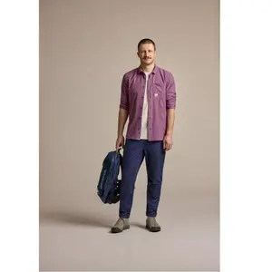 Maloja - AlblanM. Long sleeve - Chemise homme Stormy Lilac Check - XL