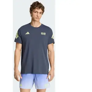 adidas BMW Berlin Maillot de course Hommes - corail, jaune, Taille L pas cher