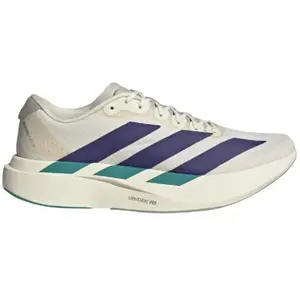 adidas - Adizero Evo SL Woven - Chaussures running homme Wonder White / Collegiate Purple / Equipment Green - 43.1/3 pas cher