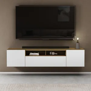 Mai & Mai Meuble TV Suspendue Armoire 3 Portes avec Soft-Close pour le... pas cher